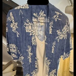 Newport News Blue and White Floral Dress